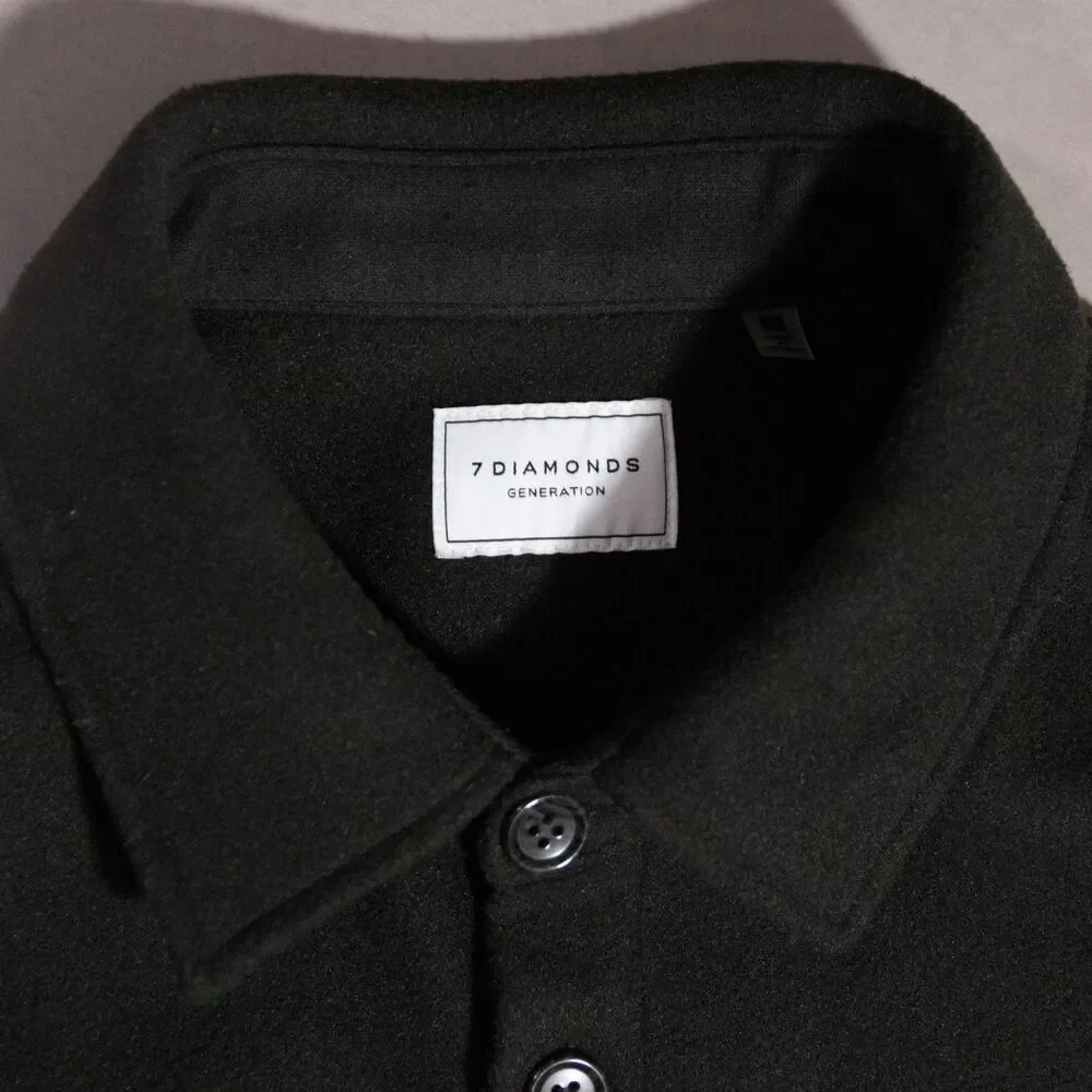 7 Diamonds Men's Black Shirt Jacket Like New!! - Picture 3 of 4